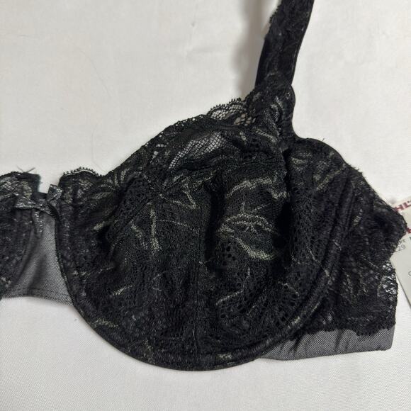 Bali Lace Desire Underwire Bra Women's 36D Charcoal Style 6543 - Picture 2 of 8
